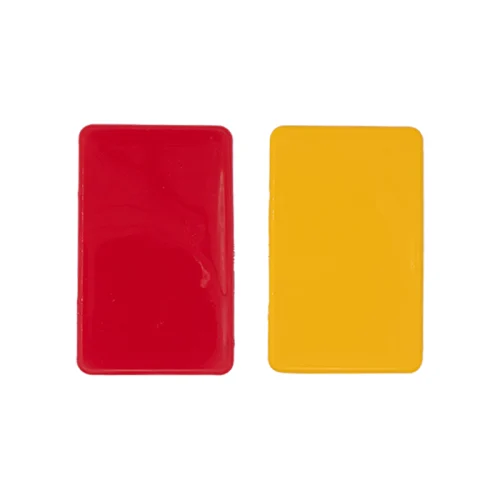 TARJETA ARBITRO 2 PIEZAS - AMARILLO Y ROJO