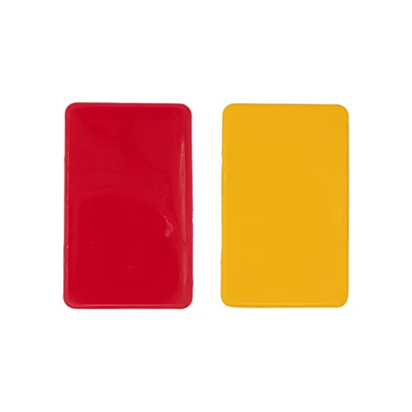 TARJETA ARBITRO 2 PIEZAS - AMARILLO Y ROJO