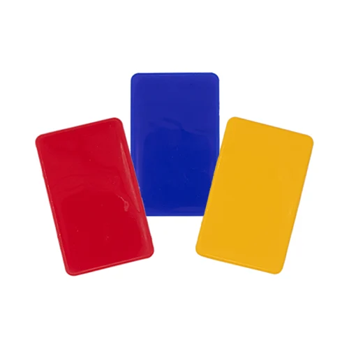 TARJETA ARBITRO 3 PIEZAS - AMARILLO, ROJO Y AZUL